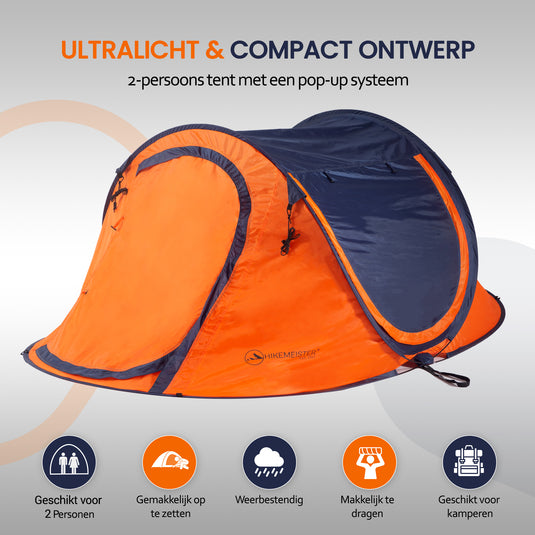 makkelijke tent Hikemeister ® 3 Plus Koepeltent Pop up met binnentent