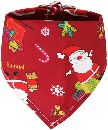 set van 2 kerst Hondenbandana - halsdoek voor je huisdier bandana hond honden kat- sjaal S