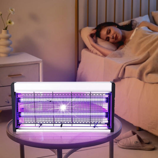Hikemeister - Elektrische UV insectendoder op USB - vliegenlamp muggenlamp – elektrische verdelger voor binnen - verdelger insectenlamp vliegenvanger- LET OP! Geleverd zonder adapter.