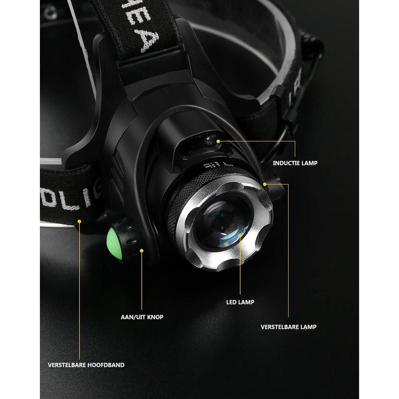 Load image into Gallery viewer, Hikemeister ®Hoofdlamp LED oplaadbaar - Hoofdlamp- Accu - 1000 lumen - 500 meter bereik - Verstelbaar
