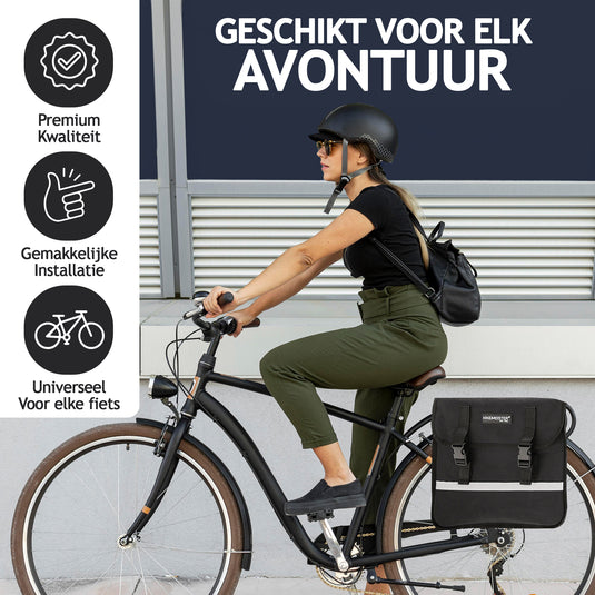 HikeMeister ® - dubbele Fietstas 27L - Reflecterend