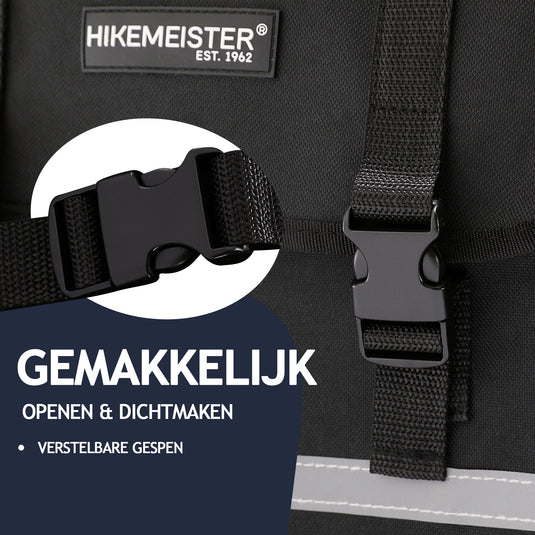 HikeMeister ® - dubbele Fietstas 27L - Reflecterend