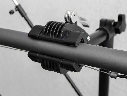 Hikemeister ® Fiets ophangsysteem - fiets reparatiestandaard Montagestandaard - Tot 35 kg - Fietsreparatie Ebike - MTB -alle fietsen - Incl. Stuurhouder - Zwart - magneetbak
